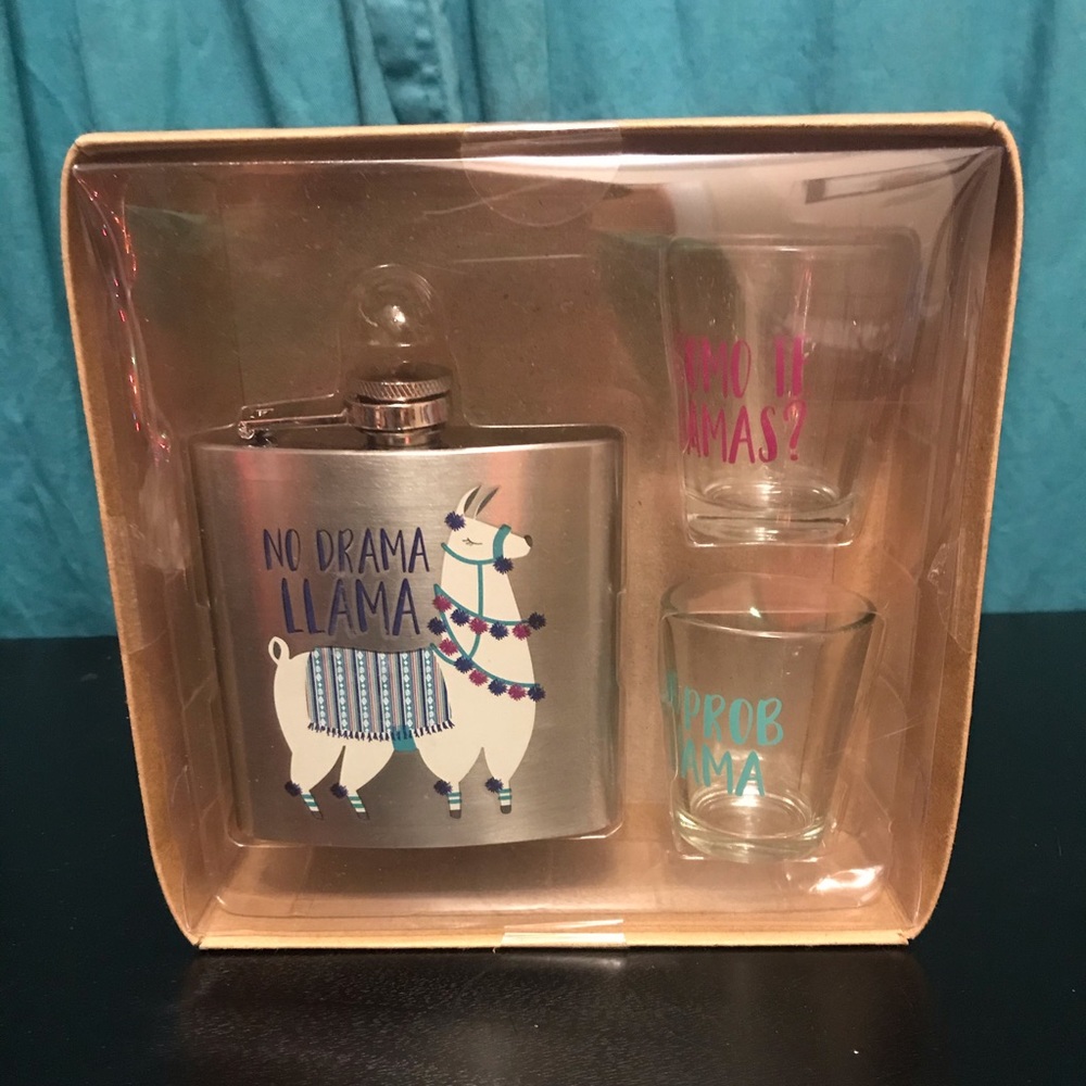 Flask and shot glass gift set